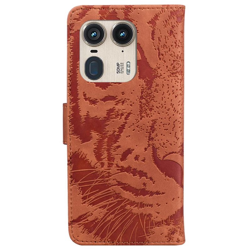 Læder Cover Motorola Edge 50 Ultra Tiger Footprint