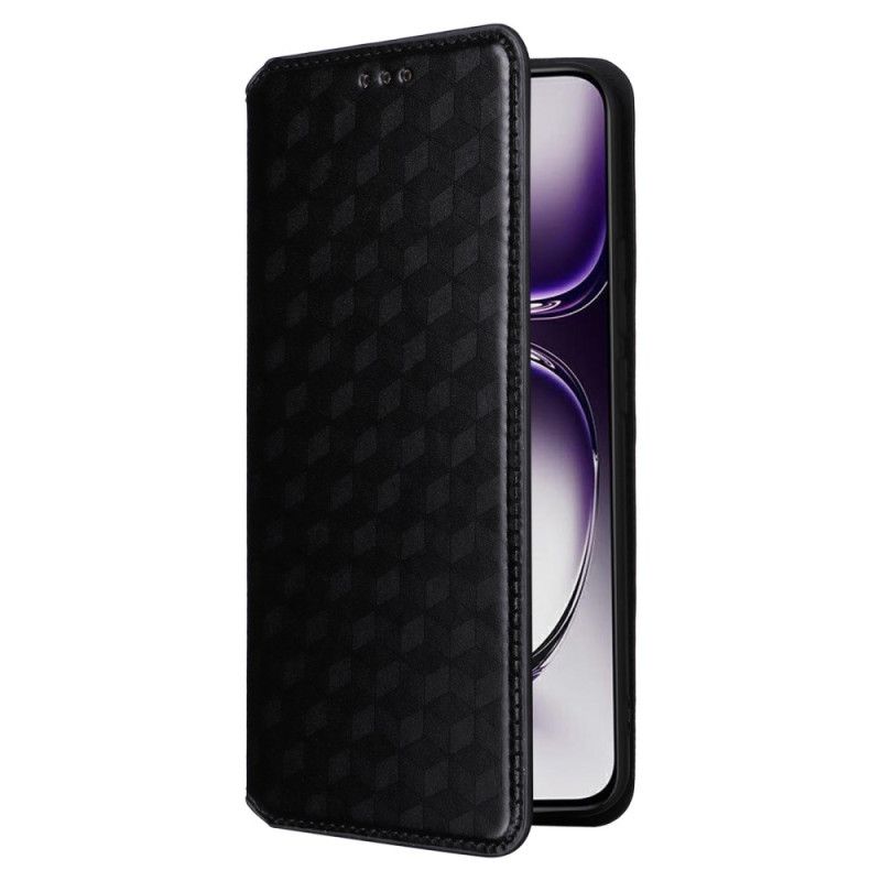 Læder Cover Oppo Reno 12 Pro 5g Telefon Etui 3d Diamantmønster