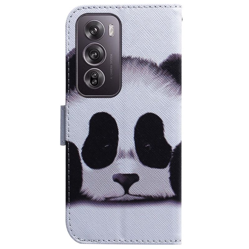 Læder Cover Oppo Reno 12 Pro 5g Telefon Etui Panda