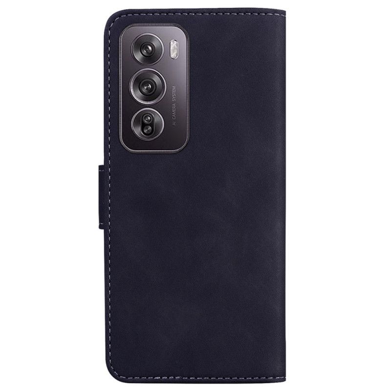 Læder Cover Oppo Reno 12 Pro 5g Telefon Etui Sommerfugletryk