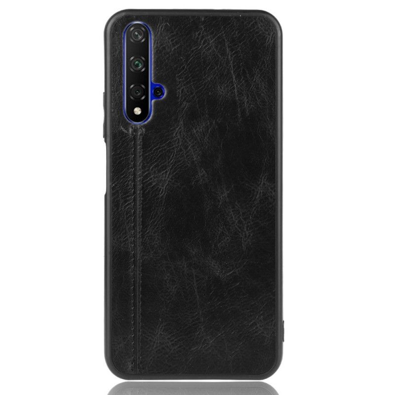 Cover Huawei Nova 5T Sort Søm I Læderstil Original