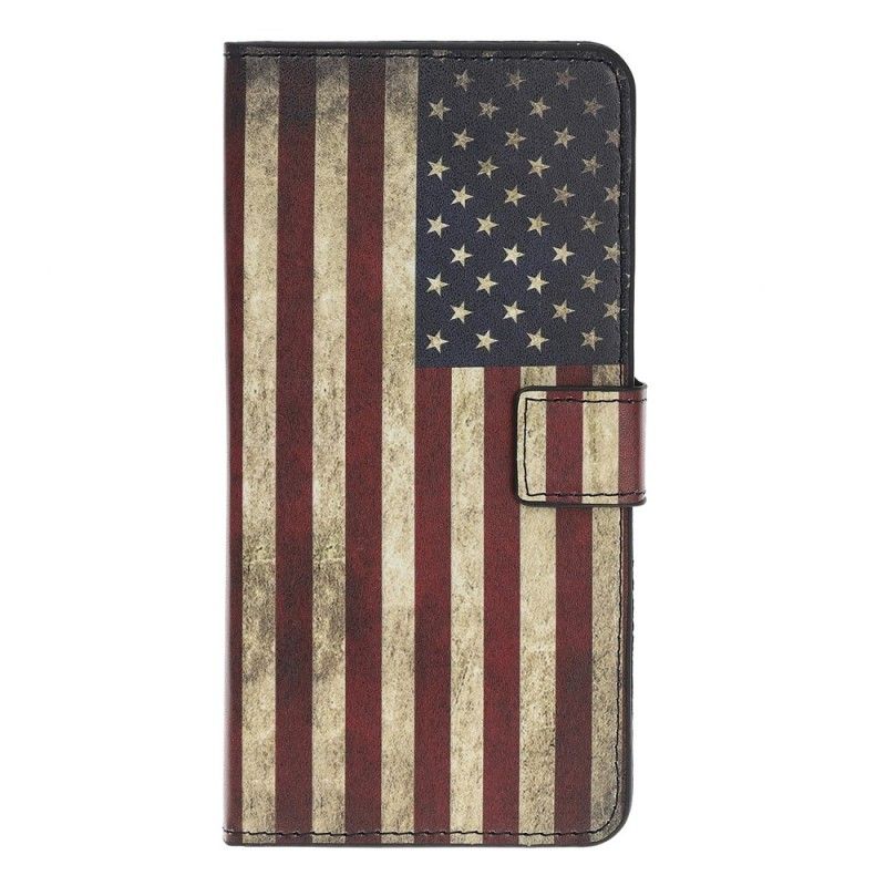 Flip Cover Læder Huawei Nova 5T Amerikansk Flag