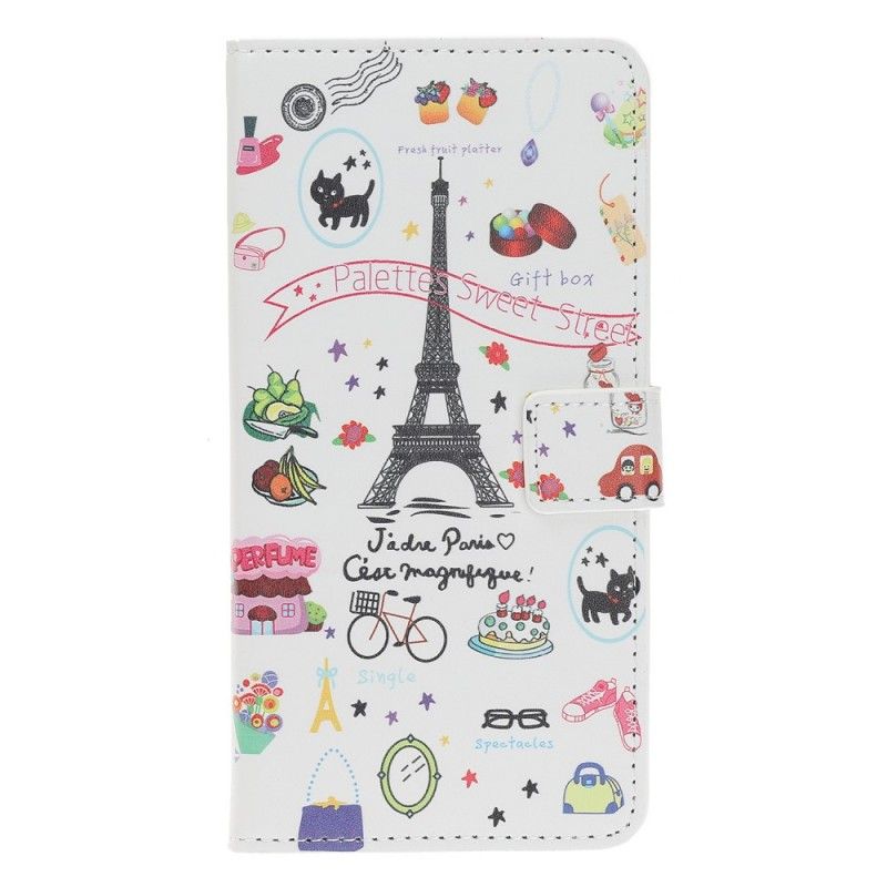 Flip Cover Læder Huawei Nova 5T Jeg Elsker Paris Original