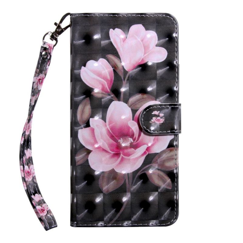 Flip Cover Læder for Honor 20e / 20 Lite Blomster Blomstrer