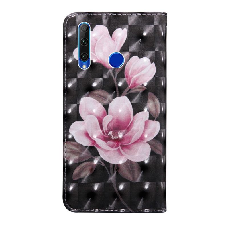 Flip Cover Læder for Honor 20e / 20 Lite Blomster Blomstrer