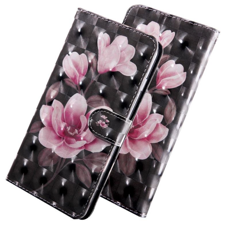 Flip Cover Læder for Honor 20e / 20 Lite Blomster Blomstrer