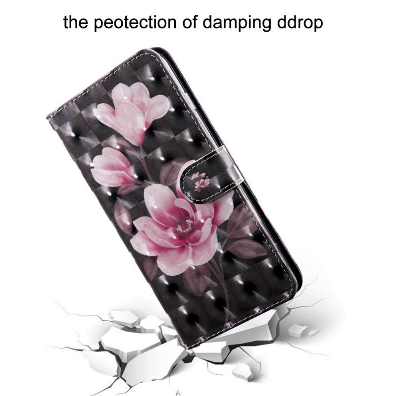 Flip Cover Læder for Honor 20e / 20 Lite Blomster Blomstrer