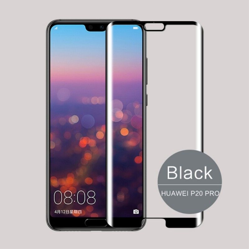 Buet Hærdet Glasafdækning Huawei P20 Pro Sort Mofi