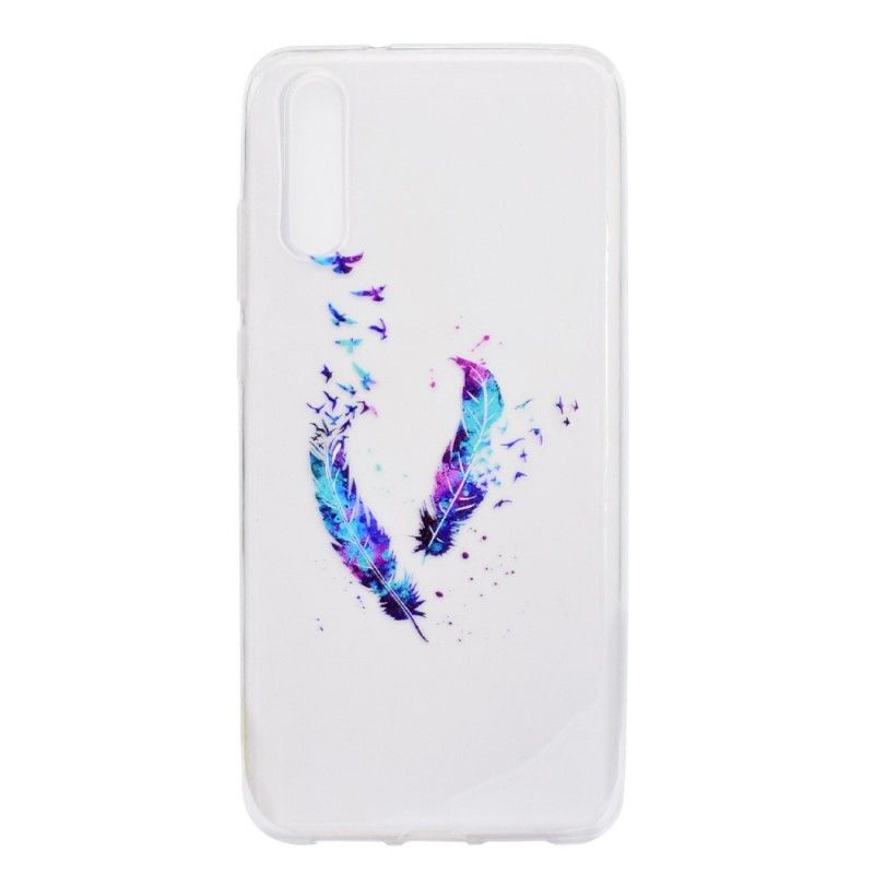 Cover for Huawei P20 Pro Gennemsigtige Fjer