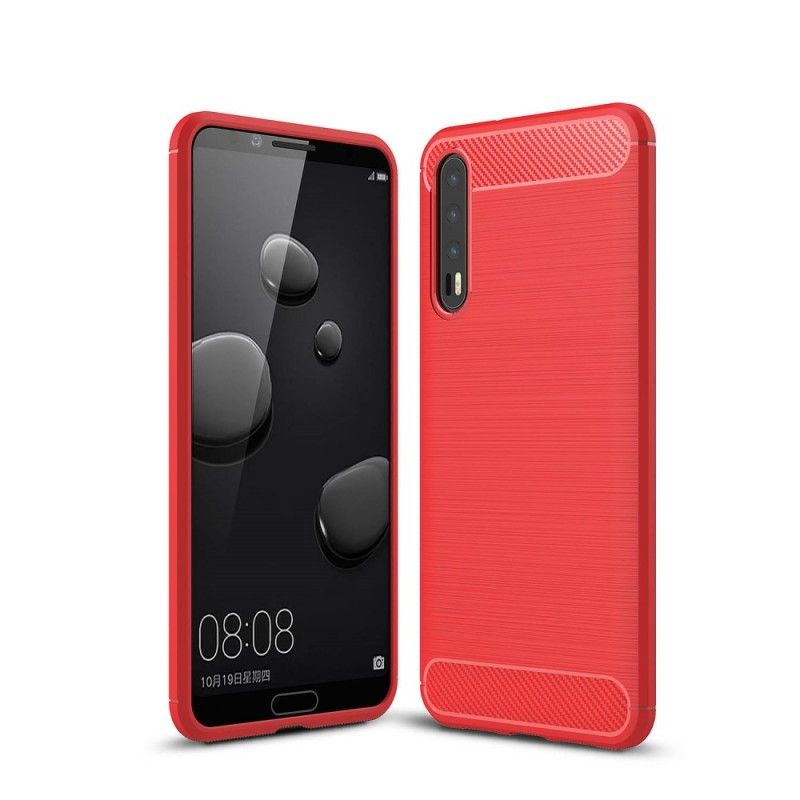 Cover Huawei P20 Pro Sort Børstet Kulfiber