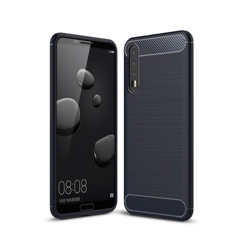 Cover Huawei P20 Pro Sort Børstet Kulfiber