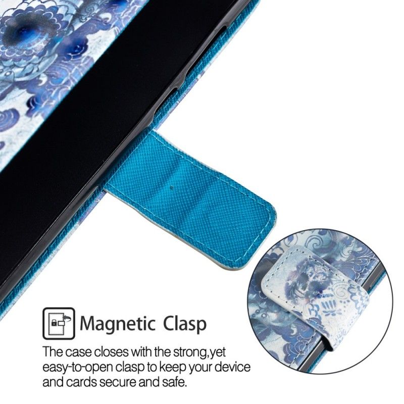 Flip Cover Huawei P20 Pro Mobilcover 3D Blå Kranium