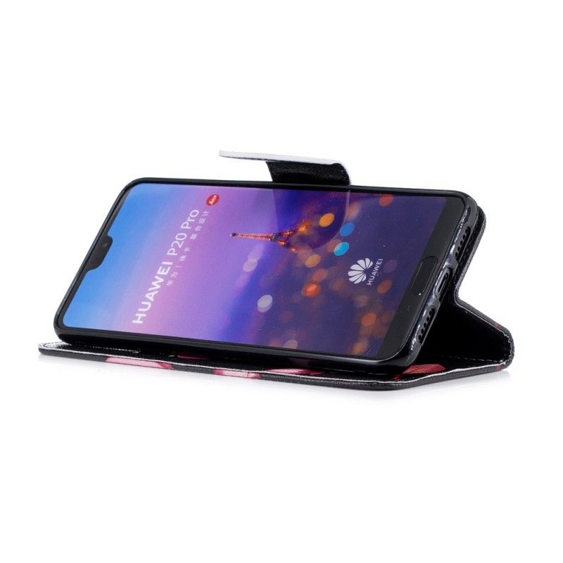 Flip Cover Huawei P20 Pro Mobilcover Lyserød Blomst