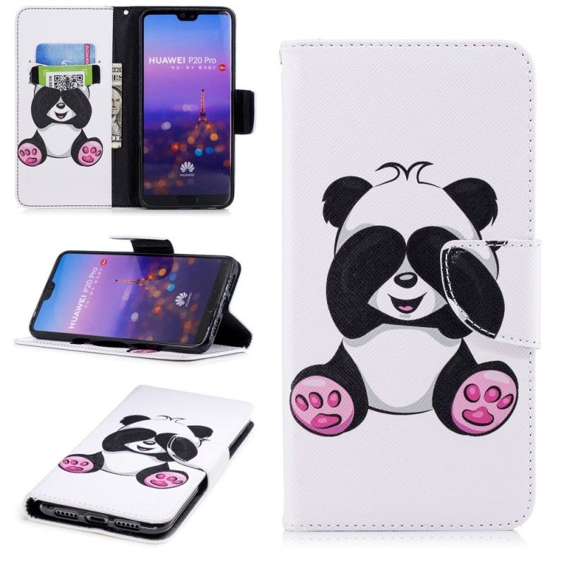 Flip Cover Huawei P20 Pro Mobilcover Sjov Panda