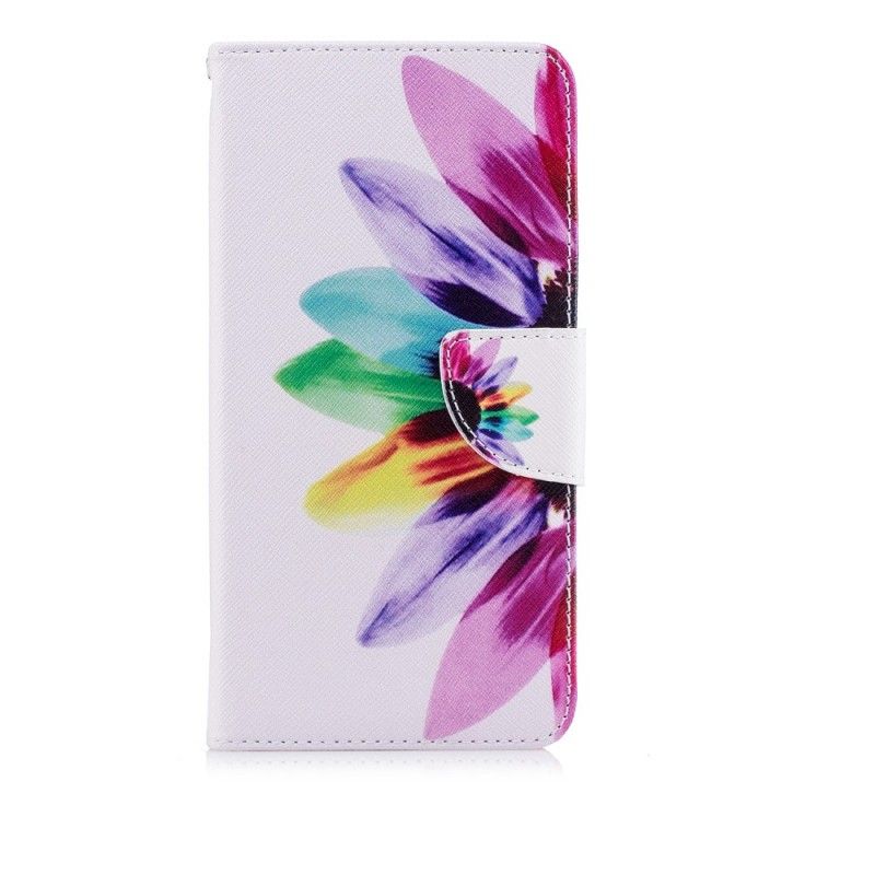 Flip Cover Læder for Huawei P20 Pro Akvarelblomst