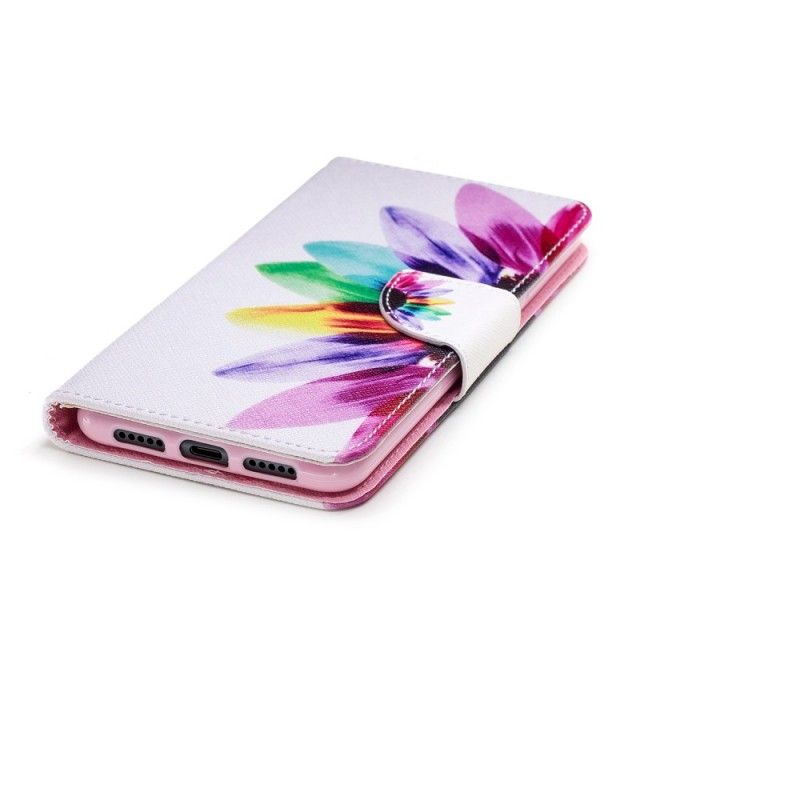 Flip Cover Læder for Huawei P20 Pro Akvarelblomst