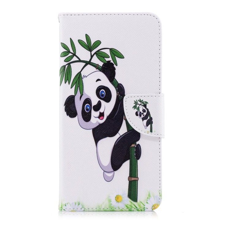 Flip Cover Læder for Huawei P20 Pro Panda På Bambus