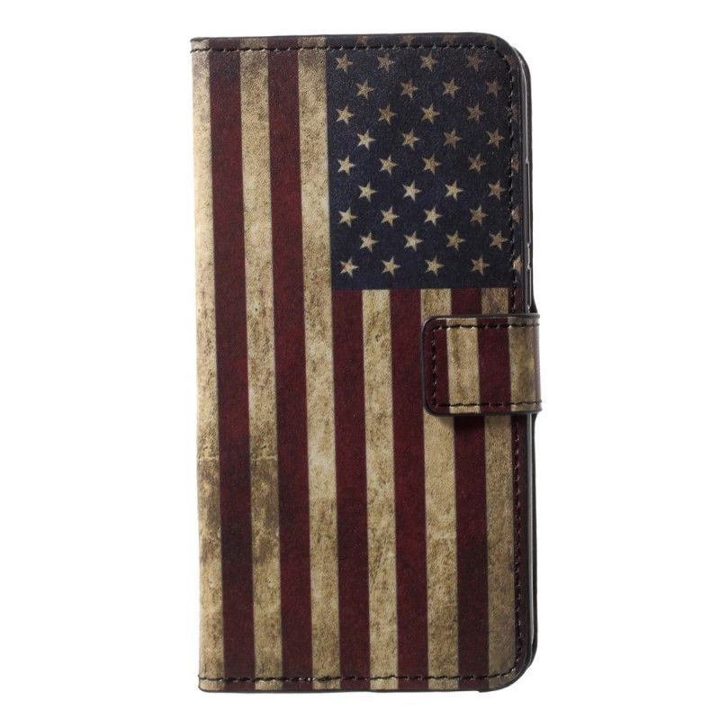 Flip Cover Læder for Huawei P20 Pro Usa Flag