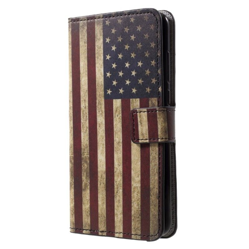 Flip Cover Læder for Huawei P20 Pro Usa Flag