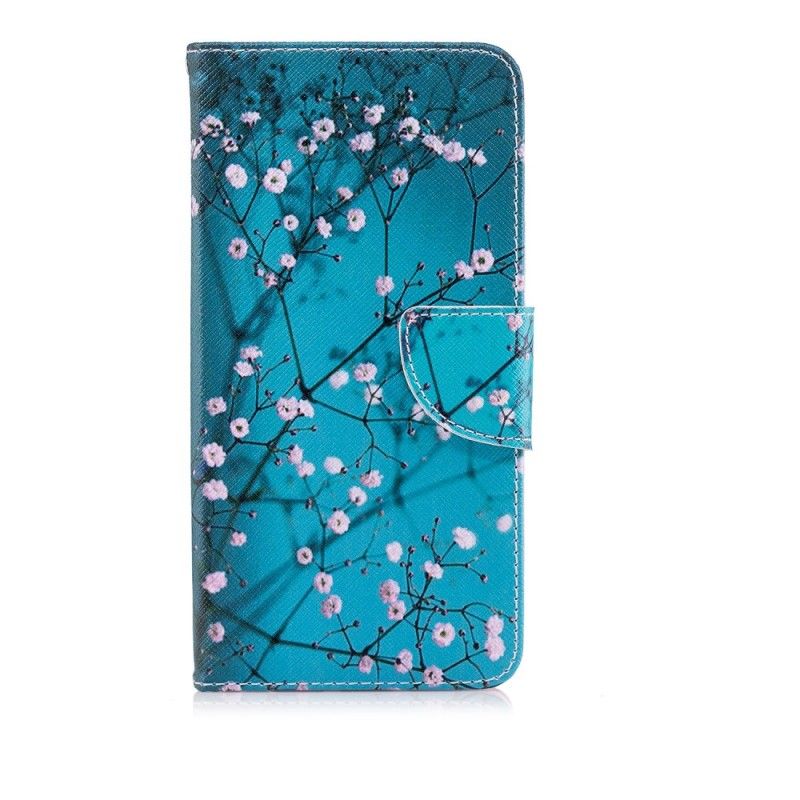 Flip Cover Læder Huawei P20 Pro Blomstrende Træ