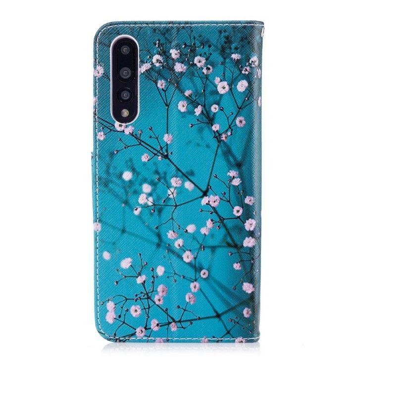 Flip Cover Læder Huawei P20 Pro Blomstrende Træ