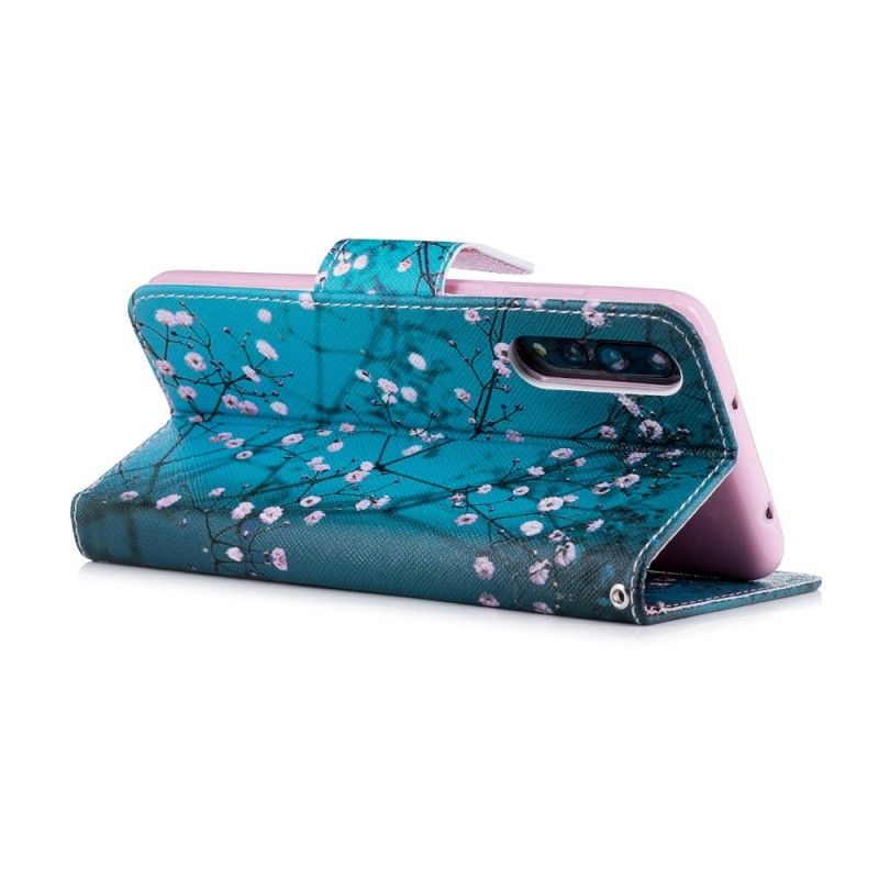 Flip Cover Læder Huawei P20 Pro Blomstrende Træ