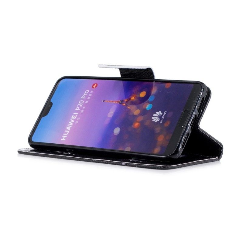 Flip Cover Læder Huawei P20 Pro Farlig Bjørn