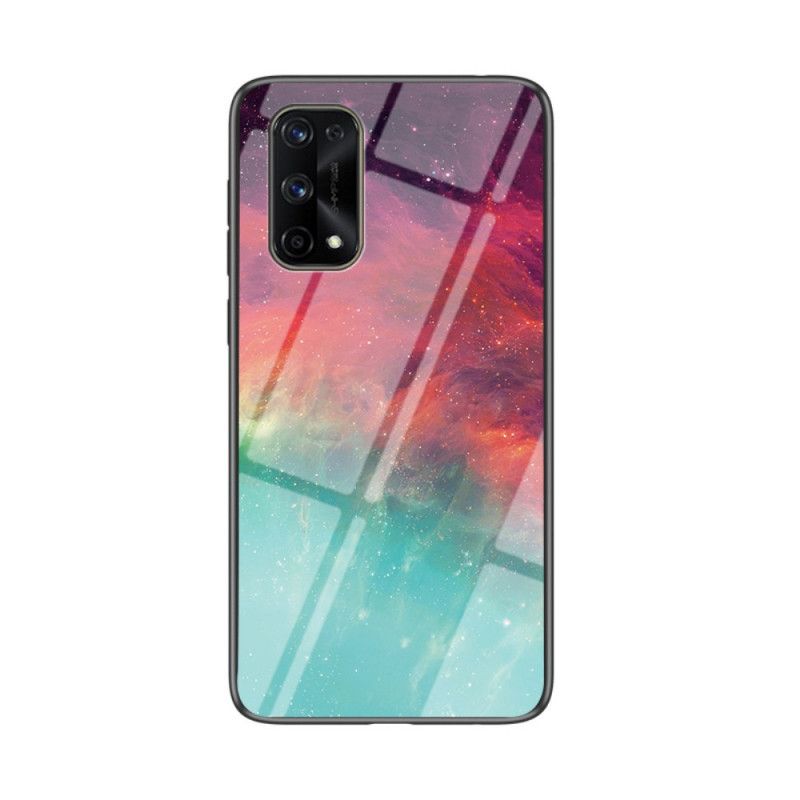 Cover for Realme 7 Pro Sort Skønhedshærdet Glas