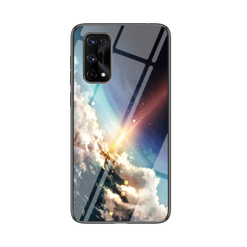 Cover for Realme 7 Pro Sort Skønhedshærdet Glas