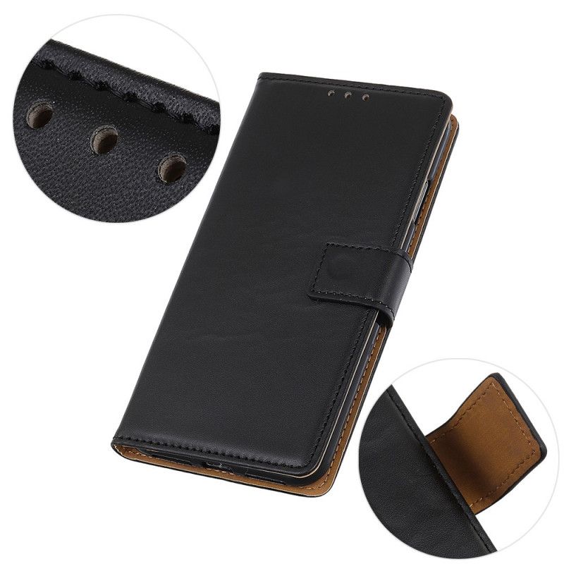 Flip Cover Læder for Alcatel 1S (2020) / 3L (2020) Sort Simpelt Kunstlæder