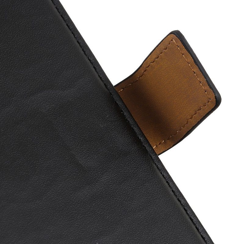 Flip Cover Læder for Alcatel 1S (2020) / 3L (2020) Sort Simpelt Kunstlæder