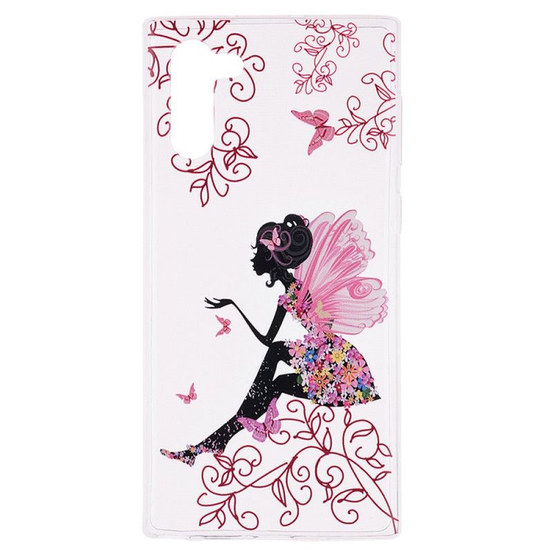 Cover for Samsung Galaxy Note 10 Gennemsigtig Blomsterfe