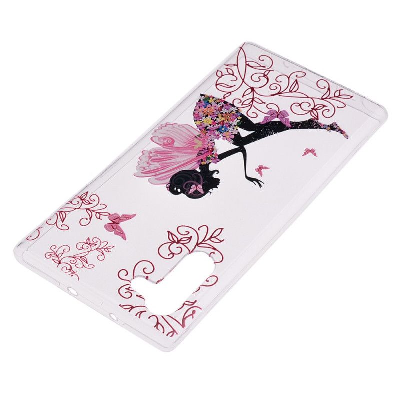 Cover for Samsung Galaxy Note 10 Gennemsigtig Blomsterfe