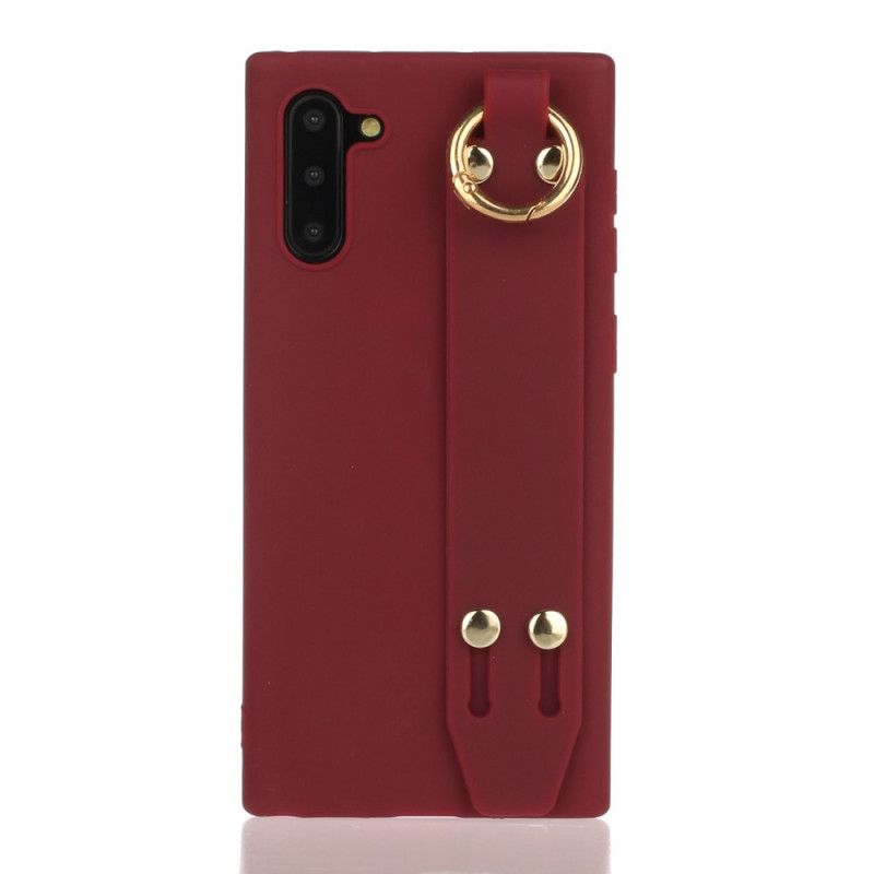 Cover for Samsung Galaxy Note 10 Magenta Silikone Med Støttebælte