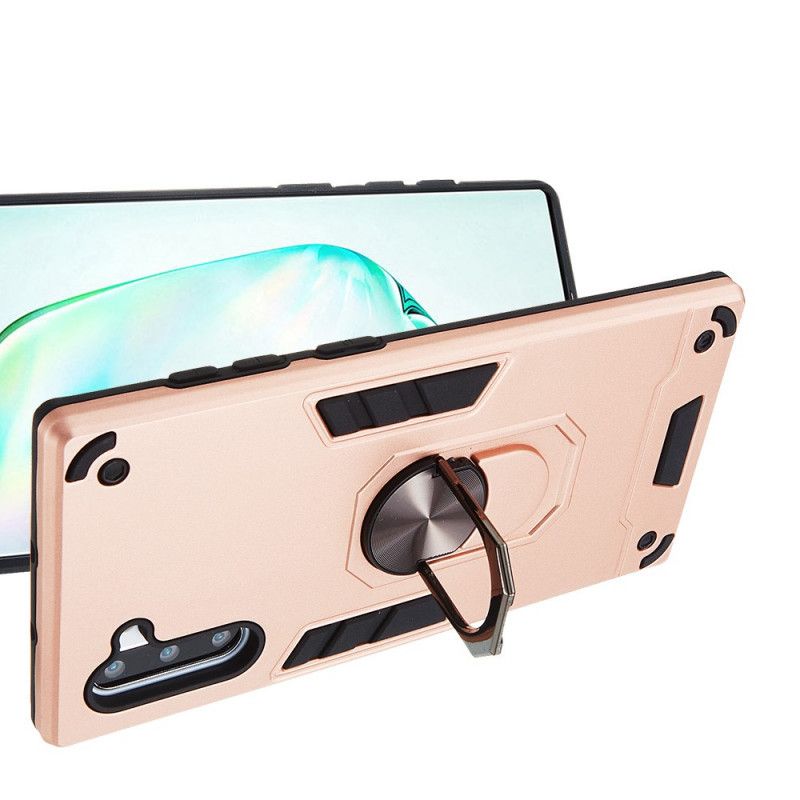 Cover for Samsung Galaxy Note 10 Sort Aftagelig Ringholder