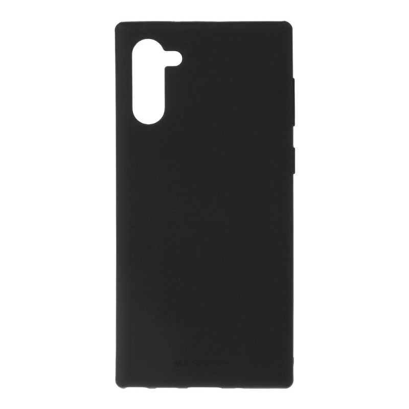 Cover for Samsung Galaxy Note 10 Sort Mat Kviksølv