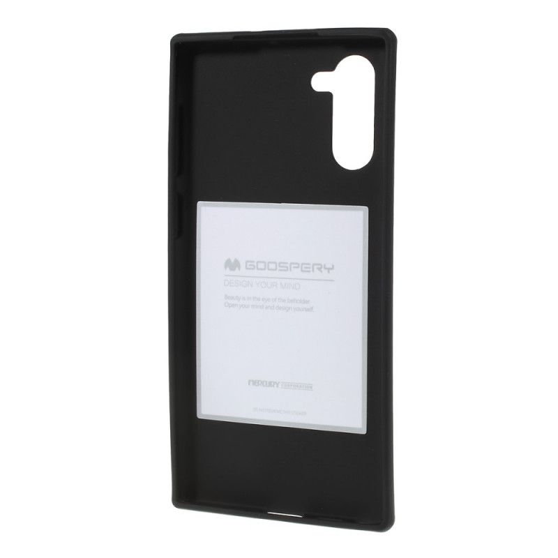 Cover for Samsung Galaxy Note 10 Sort Mat Kviksølv