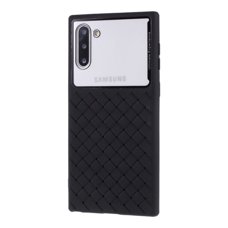 Cover for Samsung Galaxy Note 10 Sort Vævemønster