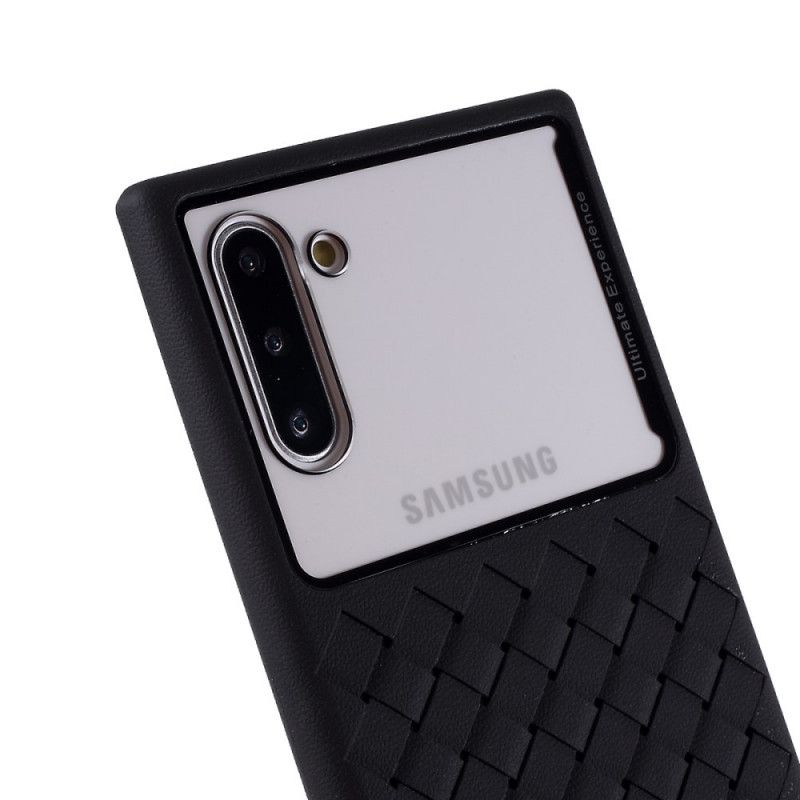 Cover for Samsung Galaxy Note 10 Sort Vævemønster