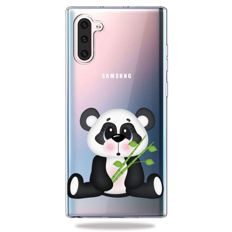 Cover Samsung Galaxy Note 10 Mobilcover Gennemsigtig Trist Panda