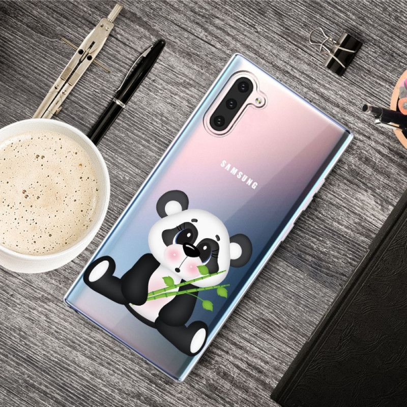 Cover Samsung Galaxy Note 10 Mobilcover Gennemsigtig Trist Panda