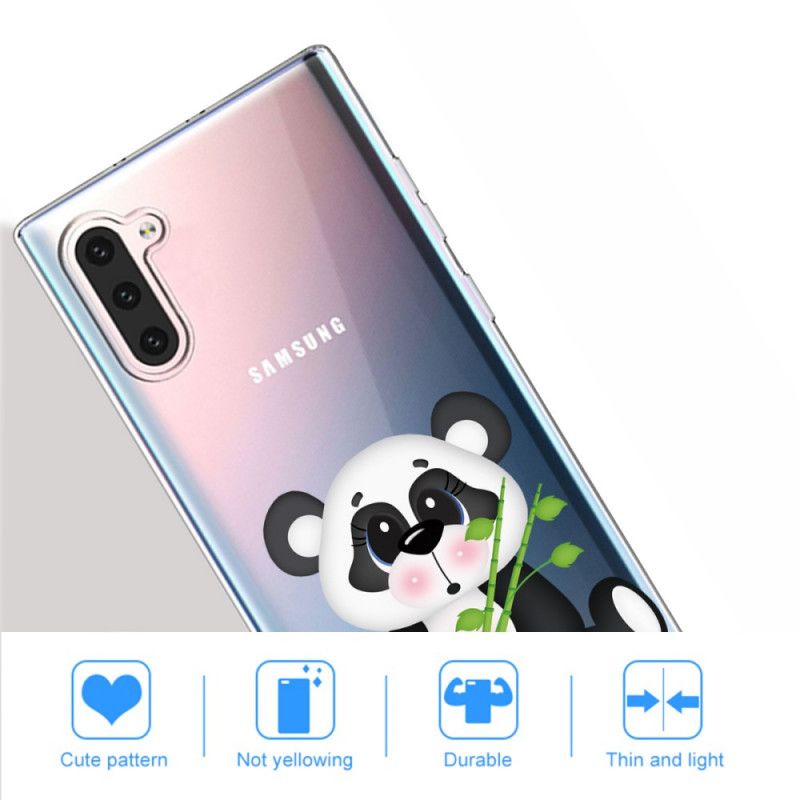 Cover Samsung Galaxy Note 10 Mobilcover Gennemsigtig Trist Panda