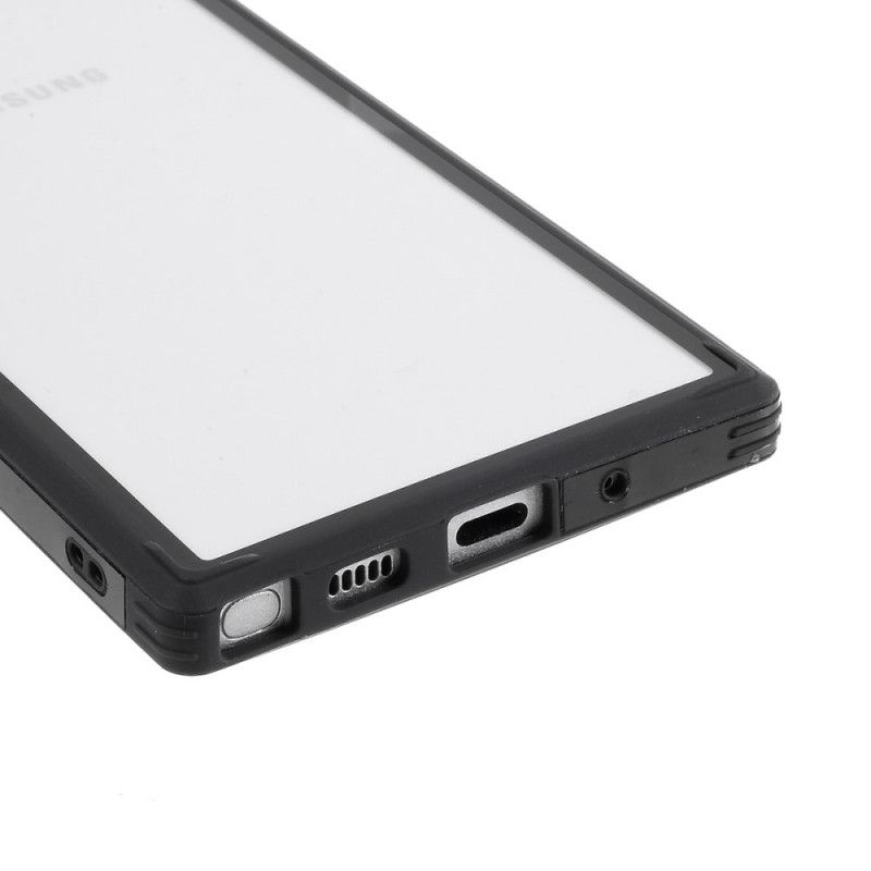 Cover Samsung Galaxy Note 10 Sort Hybrid Silikonefælgdesign