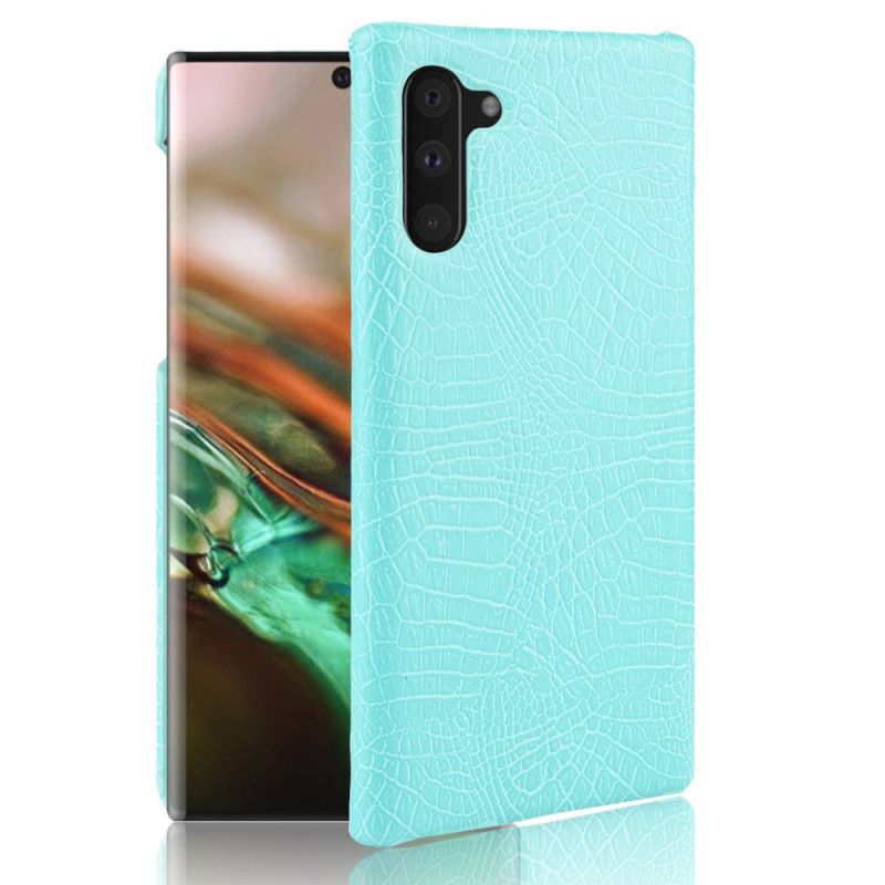 Cover Samsung Galaxy Note 10 Sort Krokodillehudeffekt