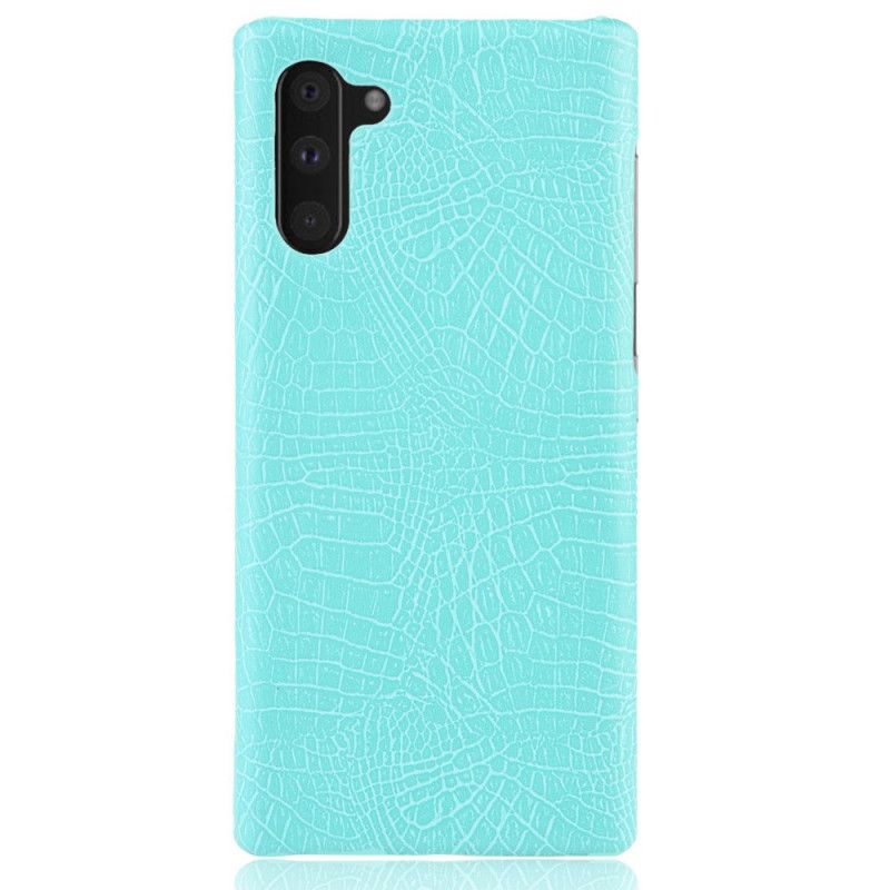 Cover Samsung Galaxy Note 10 Sort Krokodillehudeffekt