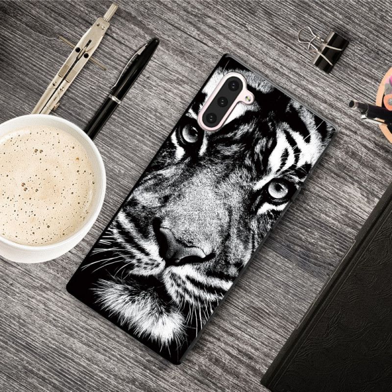 Cover Samsung Galaxy Note 10 Sort Og Hvid Tiger