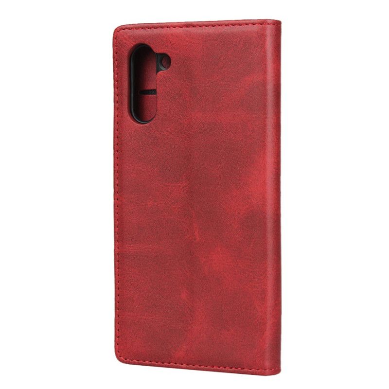 Læder Cover Samsung Galaxy Note 10 Rød Ren Elegance