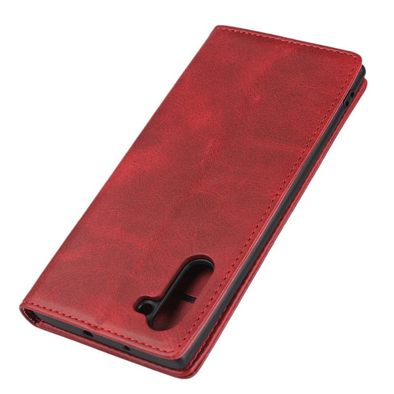 Læder Cover Samsung Galaxy Note 10 Rød Ren Elegance