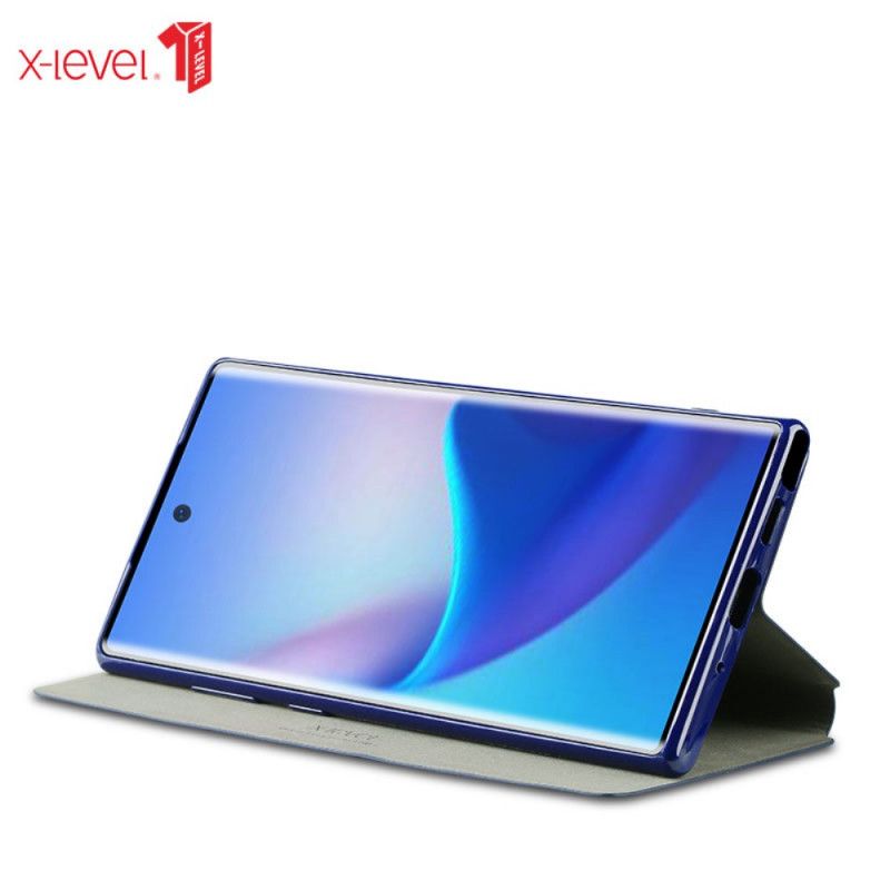 Læder Cover Samsung Galaxy Note 10 Sort Premium Serie X-Niveau