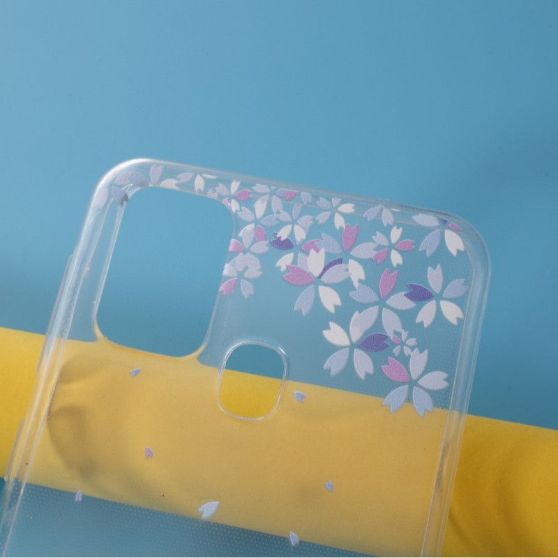 Cover for Samsung Galaxy M31 Gennemsigtige Sommerfugle Og Blomster